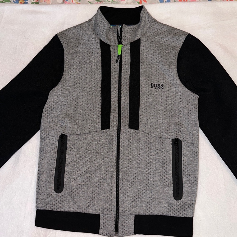 Hugo Boss Boys Zip-Up Sweater sz 12